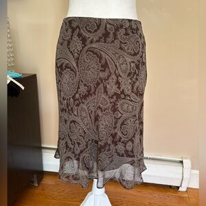 🎾Express Brown Paisley Skirt